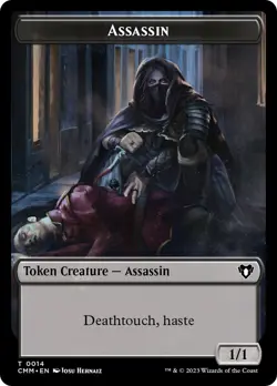 MTG {Assassin Token} // {Zombie Token} (Black) - Commander Masters #T14T19 - Image 1