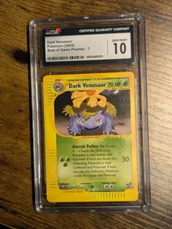 Pokemon 2003 🌺 Dark Venusaur Best of Game Winner Promo #7 🏆 CGC 10 Gem Mint ✨ - Image 2