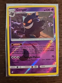 Pokemon Gengar TCG Reverse Holo Rare Card 70/214 Sm-Unbroken Bonds - Image 1