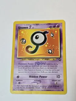 Unown J 38/53 Black Star Promo Rare Pokemon TCG 2001 Vintage - Image 1