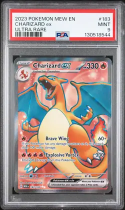 2023 POKEMON MEW EN-151 ULTRA RARE #183 CHARIZARD EX PSA 9 - Image 1