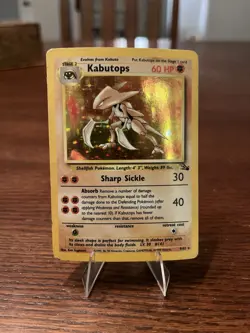 Pokemon Kabutops 9/62 Fossil Holo Rare Unlimited 60HP Pokemon TCG Card Stock MP - Image 1
