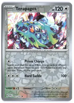 Terapagos 161/191 - SV08: Surging Sparks Reverse Holo NM Pokemon TCG - Image 1