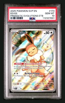 Eevee 173 Promo PSA 10 2025 Pokemon Prismatic Evolutions ETB Promo - Image 1