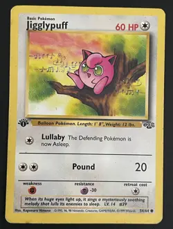Jigglypuff [1st Edition] #54 Pokemon Jungle Non Holo Card Vintage TCG WOTC Rare - Image 1
