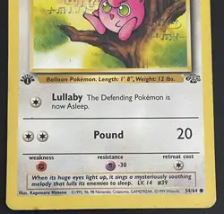 Jigglypuff [1st Edition] #54 Pokemon Jungle Non Holo Card Vintage TCG WOTC Rare - Image 4