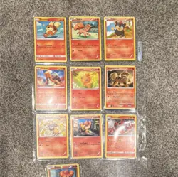 Pokemon TCG Fire Card Lot - 20x Growlithe, Litleo, Torkoal, Torchic, Pansear - Image 1
