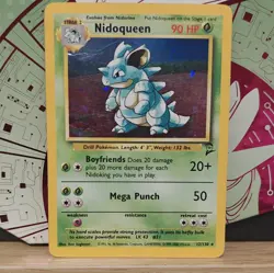 Pokemon TCG Nidoqueen Base Set 2 12/130 Holo Rare 90HP Card 2000 - Image 1