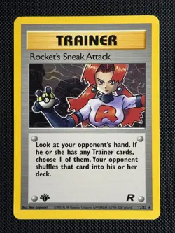 1# Pokemon Cards Rocket's Sneak Attack 72/82 1ST EDITION Team Rocket Rare - Image 1