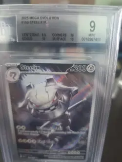2025 Pokemon Mega Evolution Full Art Illustration Steelix 150/132 BGS 9.0 - Image 3