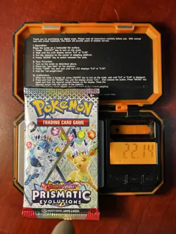 22.14g HEAVY Prismatic Evolutions Pokemon Sealed Booster Pack New - Image 1