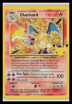 Pokemon TCG Charizard 4/102 Celebrations Classic Collection Holo Rare NM - Image 1