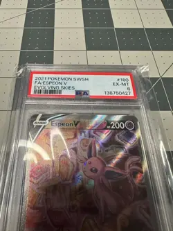2021 POKEMON SWORD & SHIELD EVOLVING SKIES #180 FULL ART/ESPEON V PSA 6 - Image 2