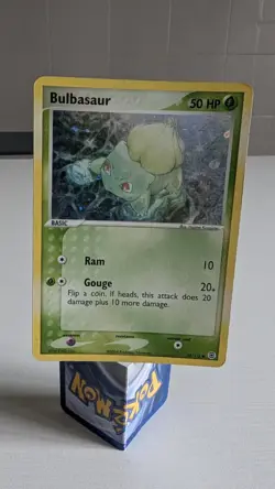 Carta Pokemon Bulbasaur EX RossoFuoco e VerdeFoglia Holo Good Eng - Image 1