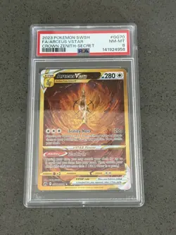 2023 POKEMON SWORD & SHIELD CROWN ZENITH SECRET FULL ART/ARCEUS VSTAR PSA 8 - Image 1