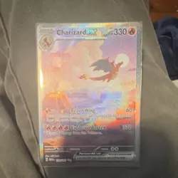 Pokemon Charizard ex Full Art Holo Special Illustration Rare 199/165 HP 330 - Image 1