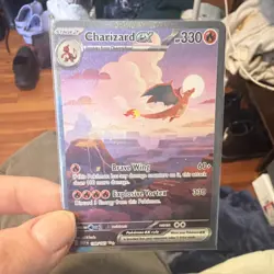 Pokemon Charizard ex Full Art Holo Special Illustration Rare 199/165 HP 330 - Image 3