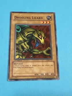 Drooling Lizard - LOB-115 - 1st Edition -Legend of Blue Eyes White Dragon YuGiOh - Image 1