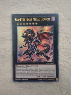 YUGIOH LDK2-ENJ41 Red-Eyes Flare Metal Dragon Ultra Rare 1ST EDITION - Image 1