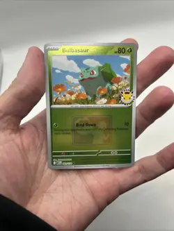 001/132 Bulbasaur 2026 Pokemon Day League Stamped Promo Card Mega TCG Play - Image 3