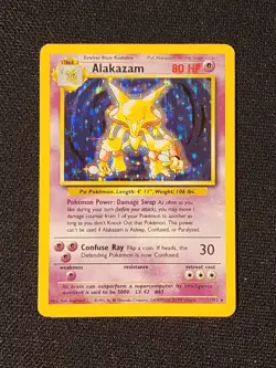 Pokemon Alakazam Base Set Holo Rare 1/102 - NM/LP Psychic Card 1999 - SEE PICS! - Image 1