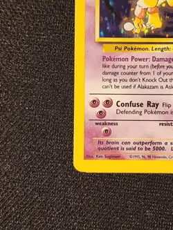 Pokemon Alakazam Base Set Holo Rare 1/102 - NM/LP Psychic Card 1999 - SEE PICS! - Image 2