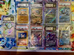 Pokemon Graded Card Lot 9x Holo EX V Rare w/ Meloetta, Lucario, Ponyta - Image 1