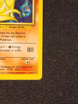 Pokemon TCG Ninetales Base Set - Holo Rare Card 12/102 80HP - SEE GREAT PICS! - Image 3