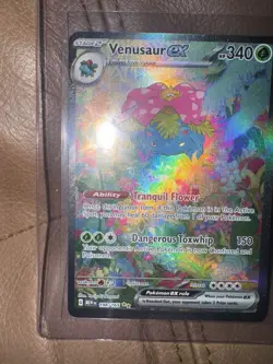Pokemon TCG Venusaur EX Full Art Holo Card 198/165 Scarlet & Violet 151 Sir - Image 3