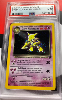 Dark Alakazam 1/82 Team Rocket Holo *1 SWIRL* 2000 Pokemon Card PSA 9 MINT - Image 3