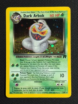 1# Pokemon Cards Dark Arbok 2/82 Team Rocket Holo Rare - Image 1