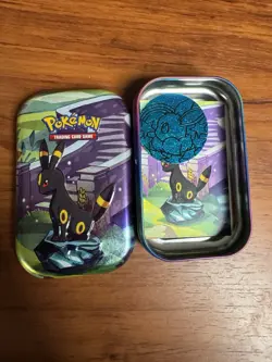 Umbreon Prismatic Evolutions Mini Tin Empty Card, Coin And Tin Only! - Image 1