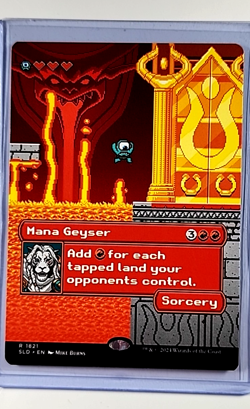 2025 MTG Magic the Gathering SLD Secret Lair Drop Borderless #1821 Mana Geyser - Image 1