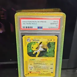 Pokemon TCG Jolteon Skyridge Holo Rare PSA 10 #H12/H32 2003 Card Stock - Image 1