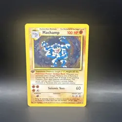 Pokemon TCG Machamp Base Set 8/102 Holo 1st Edition Holo Rare - Image 1