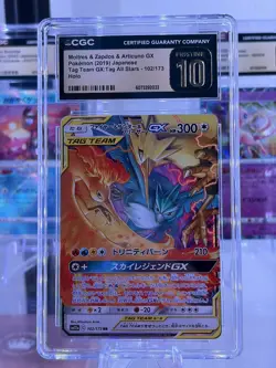 Pokemon Moltres & Zapdos & Articuno GX #102/173 Japanese CGC 10 Pristine 4c - Image 1