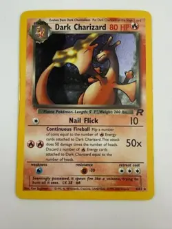 Dark Charizard Team Rocket Holo #4/82 Vintage Pokemon Card WOTC 2000 1st edition - Image 2