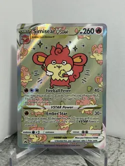 Pokemon Simisear VSTAR Ultra Rare Holo GG37/GG70 Crown Zenith Galarian Gallery - Image 1