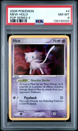 2006 Pokemon EX POP Series 4 Mew-Holo #4 PSA NM-MT 8 *NEWLY GRADED* - Image 3