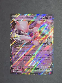 Team Rocket's Mewtwo ex 081/182 Double Rare SV: Destined Rivals Pokemon TCG NM - Image 1