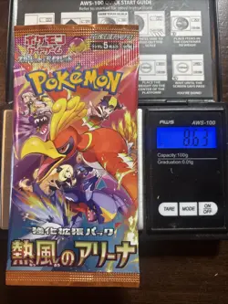 Heavy 8.63g Pokemon Sealed Heat Wave Arena Japanese Booster Pack - Image 1