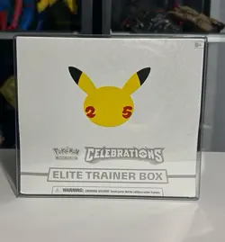 Pokemon Celebrations Elite Trainer Box 25th Anniversary Pikachu Sealed - Image 1