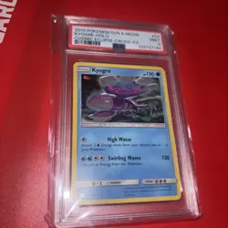 2019 Pokemon S&M Cosmic Eclipse Kyogre Cracked Ice Holo PSA 9 - Image 1