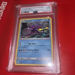 2019 Pokemon S&M Cosmic Eclipse Kyogre Cracked Ice Holo PSA 9 - Image 2