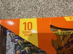 Pokemon TCG Reshiram And Charizard GX Premium Collection Sealed Box RIPPED - Image 3