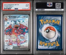 PSA 9 - 2023 POKEMON OBF EN-OBSIDIAN FLAMES #215 CHARIZARD EX ULTRA RARE - Image 3