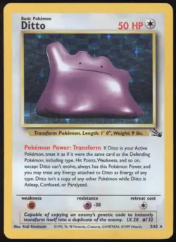 BR | Pokemon TCG 1999 Fossil | Ditto #3 HOLO | LP- MP+ - Image 1