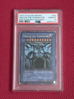 Obelisk the Tormentor PSA 10 GEM (Ultra Rare) GBI-002 Yu-Gi-Oh! Gameboy Promo EN - Image 1