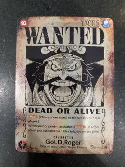Gol.D.Roger WANTED SP Alt Art OP09-118 SEC Carrying on His Will Card English - Image 2