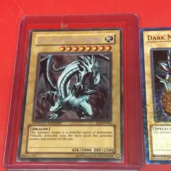 14 Yugioh Cards: Blue Eyes White Monster, Dark Magician, Red Rising Dragon - Image 2